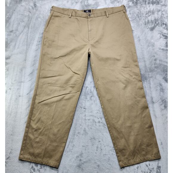 Dockers Pants Mens 42 X 30 Tan D3 Signature Khaki Classic Fit Flat Front Office - Picture 1 of 14